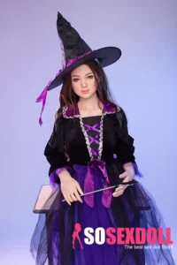 148cm 4ft9 Purple Witch Dress Sexy Sex Dolls High Quality Sex Doll With Big Breasts
