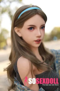 150cm 4ft9 Full Silicone Checked Clothes Perky Chests Sex Doll