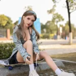 150cm 4ft9 Full Silicone Checked Clothes Perky Chests Sex Doll