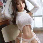 150cm 4ft9 Full Silicone White Knitwear Elegant Beauty Sex Doll