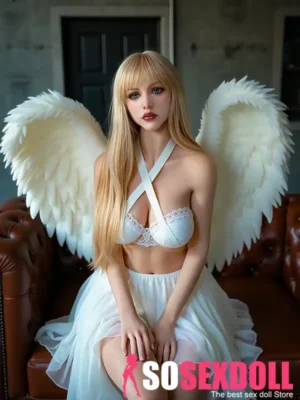 150cm 4ft9 Silicone Busty Toned Body Golden Hair Sex Doll #AB27 Head