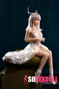 150cm 4ft9 TPE Fairy Dress Deer Horn Sex Doll
