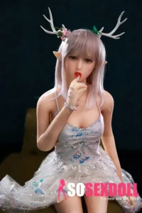 150cm 4ft9 TPE Fairy Dress Deer Horn Sex Doll