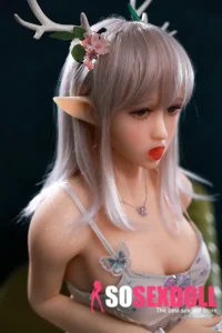 150cm 4ft9 TPE Fairy Dress Deer Horn Sex Doll