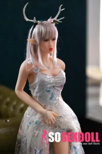 150cm 4ft9 TPE Fairy Dress Deer Horn Sex Doll