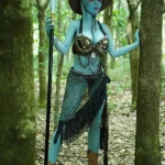 156cm 5ft2 TPE Fantasy Light Blue Skin Ample Chest Sex Doll #A1 Head