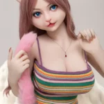 156cm 5ft2 TPE Fline Prince Furry Eared Chubby Chest Sex Doll #SC1 Head