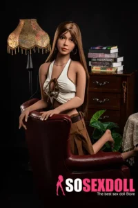 157cm 5ft2 Brown Hair Pleated Skirt Sex Dolls Sex Toys High Quality Sex Dolls