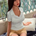 157cm 5ft2 Long Hair Blue Short Sleeve Sex Dolls Fantasy Sex Toys Game Lady Sex Dolls