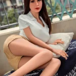 157cm 5ft2 Long Hair Blue Short Sleeve Sex Dolls Fantasy Sex Toys Game Lady Sex Dolls