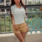 157cm 5ft2 Long Hair Blue Short Sleeve Sex Dolls Fantasy Sex Toys Game Lady Sex Dolls