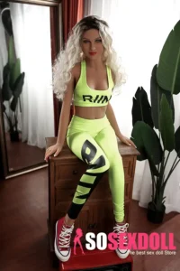 157cm 5ft2 TPE Fluorescent Green Sport Wear Sex Doll