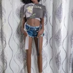 158cm 5ft2 Black Skinned Casual Outfit Sex Dolls Beautiful Sex Dolls Best Love Dolls