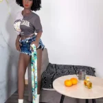 158cm 5ft2 Black Skinned Casual Outfit Sex Dolls Beautiful Sex Dolls Best Love Dolls