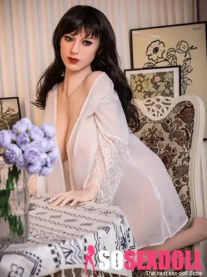 158cm 5ft2 Curly Hair Big Breasted Sexy Sex Dolls Sexual Toys Beautiful Female Robots