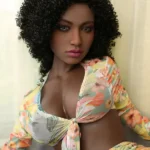 158cm 5ft2 Dark Skin Curly Mature Sex Dolls Realistic Sex Robots Unique Sex Toys