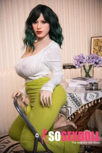 158cm 5ft2 Green Curly Hair Seductive Sex Dolls Adult Dolls Fantasy Sex Toys