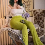 158cm 5ft2 Green Curly Hair Seductive Sex Dolls Adult Dolls Fantasy Sex Toys