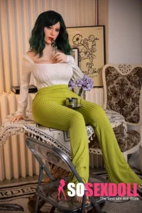 158cm 5ft2 Green Curly Hair Seductive Sex Dolls Adult Dolls Fantasy Sex Toys