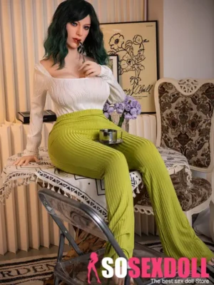 158cm 5ft2 Green Curly Hair Seductive Sex Dolls Adult Dolls Fantasy Sex Toys