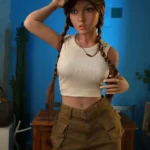 158cm 5ft2 Green Hat Long Braided Hair Sex Dolls Sex Robots Girls Sexiest Sex Dolls