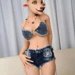 158cm 5ft2 Silicone Busty Hourglass Shape Cow Themed Sex Doll #SZ3 Head