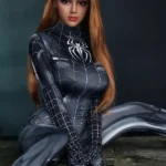 158cm 5ft2 Silicone Chubby Figure Black Spider Sex Doll