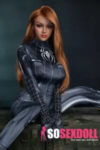 158cm 5ft2 Silicone Chubby Figure Black Spider Sex Doll