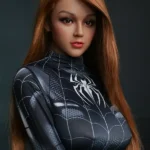 158cm 5ft2 Silicone Chubby Figure Black Spider Sex Doll