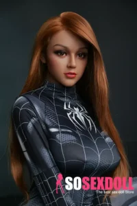 158cm 5ft2 Silicone Chubby Figure Black Spider Sex Doll