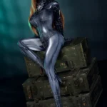 158cm 5ft2 Silicone Chubby Figure Black Spider Sex Doll