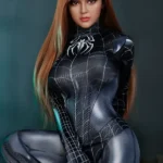 158cm 5ft2 Silicone Chubby Figure Black Spider Sex Doll