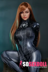 158cm 5ft2 Silicone Chubby Figure Black Spider Sex Doll