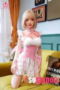 158cm 5ft2 Silicone Large Breast Toned Body Golden Hair Sex Doll #S18 Head
