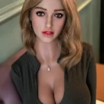 158cm 5ft2 Silicone Short Curls Black Stockings Sex Doll