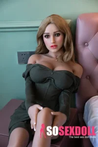 158cm 5ft2 Silicone Short Curls Black Stockings Sex Doll