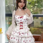 158cm 5ft2 Silicone Small Chest Tiny Waist Blonde Hair Sex Doll #S21 Head