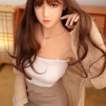158cm 5ft2 TPE Flaxen Hair Gentle Woman Fair Skin Sex Doll