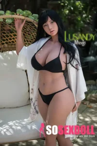 159cm 5ft2 Silicone Asian Girl Black Hair Sex Bikini Ample Chest Sex Doll #Mizuki