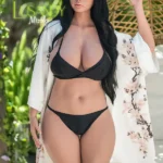 159cm 5ft2 Silicone Asian Girl Black Hair Sex Bikini Ample Chest Sex Doll #Mizuki