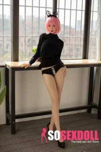 160cm 5ft2 Black Lace Skirt Big Breast Sex Dolls Silicone Sex Body Virtual Sex Dolls