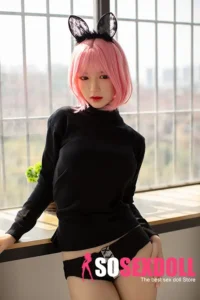 160cm 5ft2 Black Lace Skirt Big Breast Sex Dolls Silicone Sex Body Virtual Sex Dolls