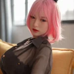 160cm 5ft2 Black Lace Skirt Big Breast Sex Dolls Silicone Sex Body Virtual Sex Dolls
