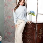 160cm 5ft2 Blue Sweater Big Breasted Sex Dolls Female Sex Dolls Breast Sex Toys