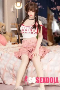 160cm 5ft2 Braid Pink Checkered Skirt Sex Dolls Sex Robots Silicone Sex Toys