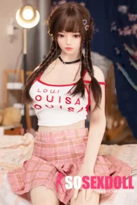 160cm 5ft2 Braid Pink Checkered Skirt Sex Dolls Sex Robots Silicone Sex Toys