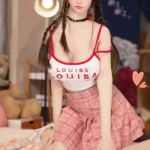 160cm 5ft2 Braid Pink Checkered Skirt Sex Dolls Sex Robots Silicone Sex Toys
