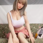 160cm 5ft2 Pink Checkered Skirt Gentle Sex Dolls Adult Dolls Fantasy Sex Toys