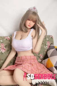 160cm 5ft2 Pink Checkered Skirt Gentle Sex Dolls Adult Dolls Fantasy Sex Toys