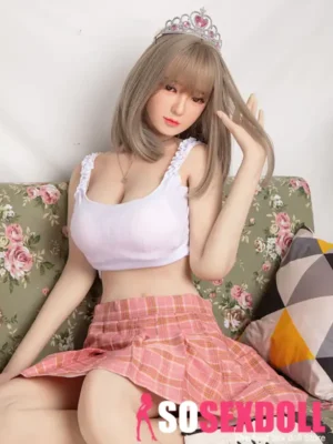 160cm 5ft2 Pink Checkered Skirt Gentle Sex Dolls Adult Dolls Fantasy Sex Toys